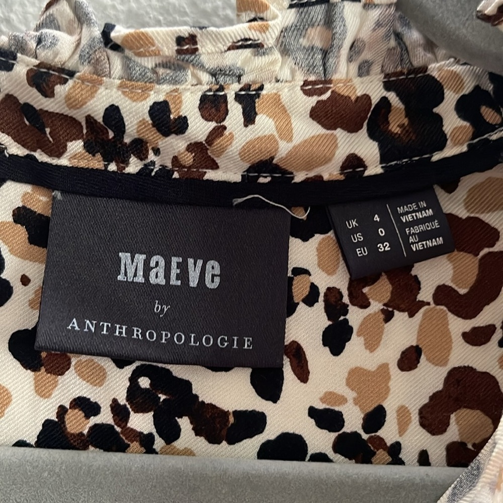 Maeve Katia Ruffled Buttondown top Size 0 - Picture 7 of 8